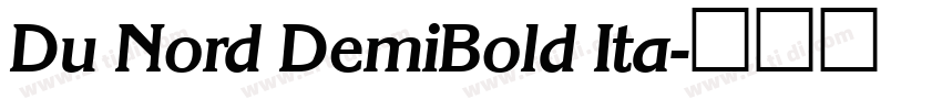 Du Nord DemiBold Ita字体转换